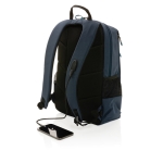 Mochila versátil con USB, RFID y bolsillo para PC 15,6'' EcoLifestyle color azul marino quinta vista