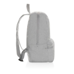 Mochila personalizada de lona reciclada sin teñir 285 g/m2 Ecotrace Raw color gris tercera vista