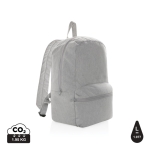 Mochila personalizada de lona reciclada sin teñir 285 g/m2 Ecotrace Raw color gris