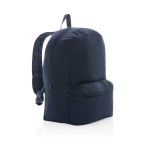 Mochila personalizada de lona reciclada sin teñir 285 g/m2 Ecotrace Raw color azul marino