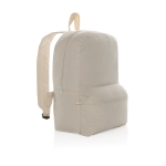 Mochila personalizada de lona reciclada sin teñir 285 g/m2 Ecotrace Raw color blanco roto