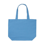 Bolsa de lona reciclada para compra 240 g/m2 EcoTrace Pocket color azul claro tercera vista