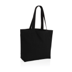 Bolsa de lona reciclada para compra con bolsillo 240 g/m2 EcoTrace Raw color negro