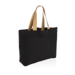 Bolsa personalizada grande de lona reciclada 240 g/m2 EcoTrace Raw color negro