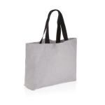 Bolsa personalizada grande de lona reciclada 240 g/m2 EcoTrace Raw color gris
