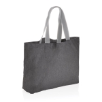 Bolsa personalizada grande de lona reciclada 240 g/m2 EcoTrace Raw color gris oscuro