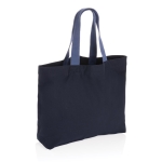 Bolsa personalizada grande de lona reciclada 240 g/m2 EcoTrace Raw color azul marino