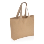 Bolsa personalizada grande de lona reciclada 240 g/m2 EcoTrace Raw color marrón claro