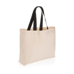 Bolsa personalizada grande de lona reciclada 240 g/m2 EcoTrace Raw color blanco roto