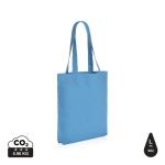 Bolsas para merchandising en lona reciclada 285 g/m2 EcoTrace color azul claro