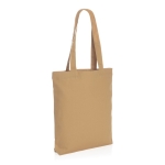 Bolsa promocional de lona reciclada sin teñir de 285 g/m2 EcoTrace Raw color marrón claro