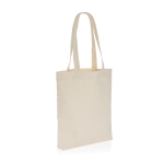 Bolsa promocional de lona reciclada sin teñir de 285 g/m2 EcoTrace Raw color blanco roto