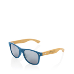 Gafas de sol de plástico reciclado y bambú UV400 BambuSun color azul vista de impresión