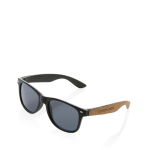 Gafas de sol con logotipo recicladas protección UV400 SunCork color negro vista de impresión