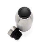 Botella de acero reciclado antifugas sin BPA 500ml color plateado cuarta vista