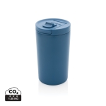 Taza termo de materiales reciclados con cierre antigoteo 300ml Vaccum color azul