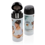 Termo reciclado de acero inoxidable con cierre seguro 300ml Eco Roiboos color blanco