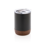 Vaso termo compacto con base de corcho 180ml Eco Cork Small color negro