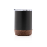 Vaso termo compacto con base de corcho 180ml Eco Cork Small color negro tercera vista