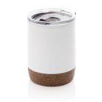 Vaso termo compacto con base de corcho 180ml Eco Cork Small color blanco