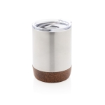 Vaso termo compacto con base de corcho 180ml Eco Cork Small color plateado