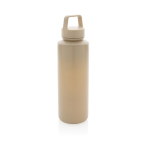 Botellas de plástico reciclado personalizada con asa 500ml GreenSip color beige