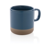 Taza publicitaria de cerámica esmaltada de diseño original 360ml Artisanal color azul