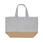 Bolsa nevera pequeña de lona en dos colores 285 g/m2 color gris cuarta vista