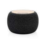 Altavoz Bluetooth de bambú y PET reciclado con sonido nítido NaturalBeat color gris oscuro tercera vista