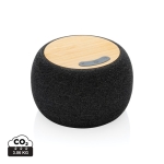 Altavoz Bluetooth de bambú y PET reciclado con sonido nítido NaturalBeat color gris oscuro