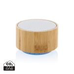 Altavoz Bluetooth 4.1 de bambú y ABS reciclado EcoBamboo color blanco