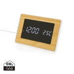 Relojes de bambú rectangular con ABS y pantalla LED ForestChrono LED color madera