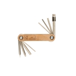 Herramienta personalizada Hex de madera con 8 funciones Multitool color madera tercera vista