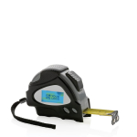 Cinta métrica reciclada con parada automática Measure 8M/25mm color negro vista de impresión