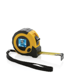 Cintas métricas publicitarias recicladas impresas con logotipo 3M/16mm color amarillo vista de impresión