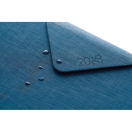 Agenda grande en polipiel con cierre magnético y bolígrafo A5 Schedule color azul cuarta vista