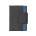 Agendas publicitarias originales de polipiel y poliéster A5 Timeshift color azul primera vista