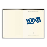 Agenda grande con tapas de corcho y papel color marfil B5