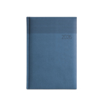 Agenda personalizada 2024 en polipiel con estampado A5 Origami color azul primera vista