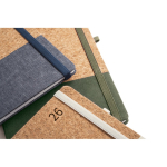 Agenda con cubierta de corcho y lino con vista diaria A5 color azul