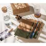 Agenda con cubierta de corcho y lino con vista diaria A5 color azul