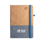Agenda A5 personalizada de corcho y lino con elástico A5 vista principal