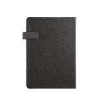 Agendas recicladas personalizadas con elástico A5 Colors Magnet color negro en funda