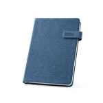 Agendas recicladas personalizadas con elástico A5 Colors Magnet color azul