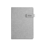 Agendas recicladas personalizadas con elástico A5 Colors Magnet color gris claro primera vista