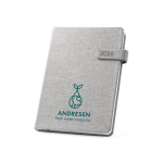 Agendas recicladas personalizadas con elástico A5 Colors Magnet color gris claro