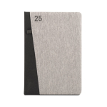Agenda B5 reciclada en dos colores con elástico B5 Bicolor RPET color gris en funda