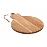 Tabla para servir de madera de acacia en forma de adorno navideño color madera