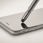 Bolígrafos personalizados de acero con miniherramientas tinta azul color negro vista fotografía sexta vista