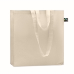 Bolsa de algodón personalizada de comercio justo 180 g/m2 Thin FairTrade color beige